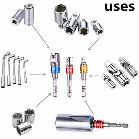 Adaptateur pour visseuse vers porte douille - carré 3/8 Facom | EF.6J