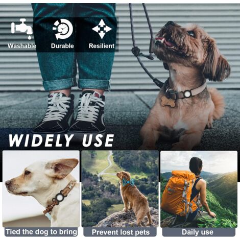 Étui de localisation de collier pour animaux de compagnie, étanche, support  de localisation de collier de chien, étui lumineux en Silicone, Anti-perte,  traqueur d'animaux pour Airtag – les meilleurs produits dans la