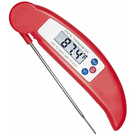 Thermomètre de Cuisson / Cuisine Sonde Alimentaire Numérique Ecran LCD +  Pile