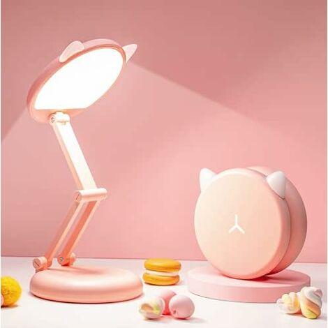 Mini lampe de bureau décorative en céramique rose 