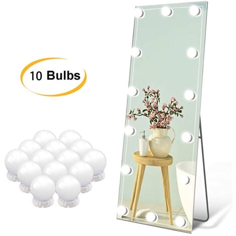 GROOFOO Lampes de miroir de maquillage,kit de lampes de miroir de  courtoisie de style hollywoodien