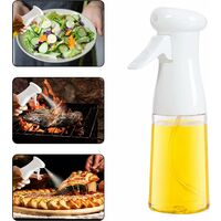 Pulvérisateur d'huile d'olive, spray d'huile pour la cuisson, vaporisateur  de cuisson pour barbecue, flacon pulvérisateur d'huile de 7 oz / 210 ml  (noir)