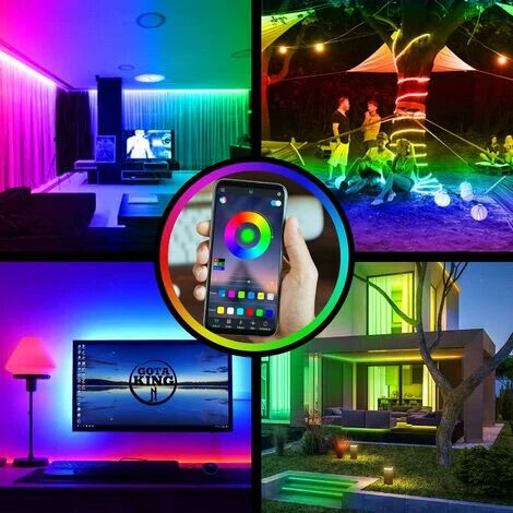 TVLIVE Ruban LED 20M LED Chambre RGB Bande LED Multicolore App
