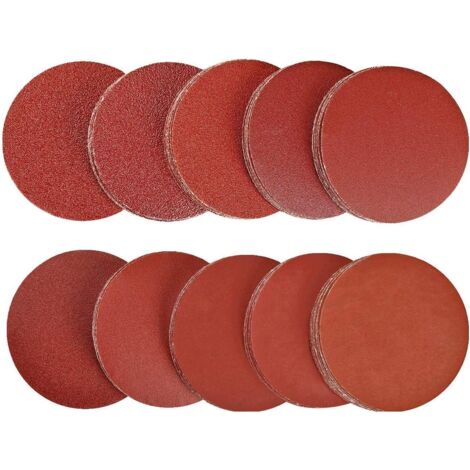100 Pièces  75mm disques abrasifs Disque de Ponçage Disques Abrasifs 40/80/100/180/240/320/400/800/1200/2000 Grain Taille de 75mm Idéal pour Poncer/Polir/Dérouiller pour ponceuse excentrique GROOFOO