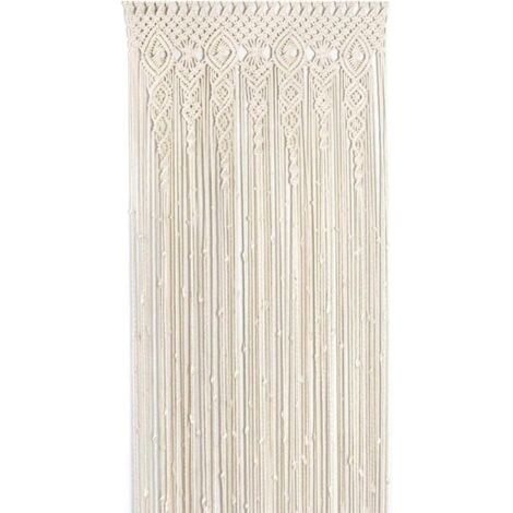 GROOFOO 95X200cm Macrame Tapisserie Murale, Tissée en Macramé pour Porte, Séparateur de Pièce, Rideau de Fenêtre, Rideau de Porte, Arrière-Plan de Mariage, Décoration Murale Bohème