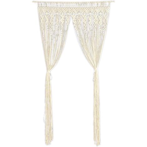 GROOFOO 95X200cm Macrame Tapisserie Murale, Tissée en Macramé pour Porte, Séparateur de Pièce, Rideau de Fenêtre, Rideau de Porte, Arrière-Plan de Mariage, Décoration Murale Bohème