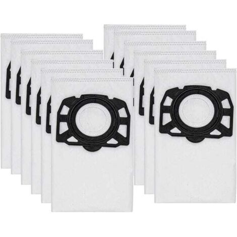 12 sacs d'aspirateur KFI 357 pour Kärcher KWD1, KWD2, KWD3,WD2 Plus, WD3,SE 4001, SE 4002, 2.863-006.0 (1/4)