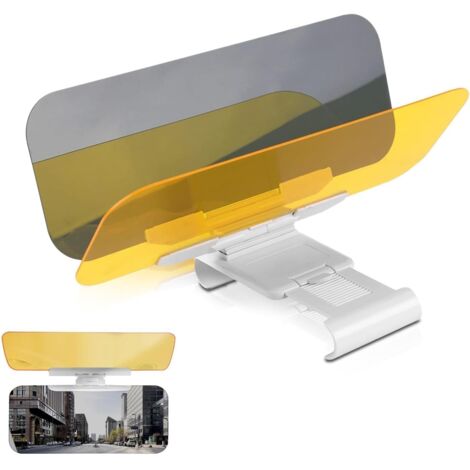Pare-soleil de Voiture 2 en 1, Pare-soleil Antireflet Jour et Nuit Extension de Pare-soleil Pare-brise de Voiture Pare-soleil de Conduite Protection des Yeux pour Pare-soleil de Voiture