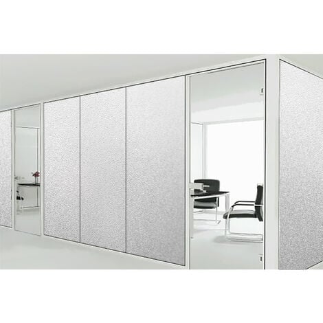 GROOFOO 2 pièces Film Fenetre Anti Regard, Film Occultant Fenêtre, Film Electrostatique Vitre 60x200cm Bon Intimité, Film Opaque pour Vitre Anti UV Dépoli pour Bureau Maison Salle de Bain Chambre Cuis