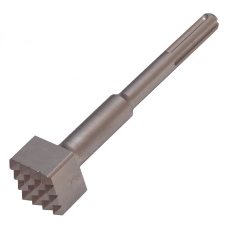 Diamwood – Boucharde béton 16 dents 45x45 mm SDS-Max 240 mm – Acier monobloc pour grattage et nettoyage – Améliore l'adhérence béton et pierre