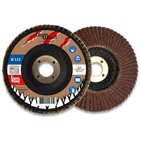 Kreator Lot de 5 disques abrasifs pour meuleuse - grain 36 - Ø 125 mm