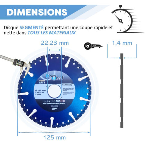 Disque Diamant GÖLZ - Plateaux De Ponçage Diamant DS22 - Coupe à Sec Pour Meuleuse Et Ponçage De Béton Et Pierre - ø 125 Mm / Alésage 22.23 Mm Affuteuse Foret Disque Diamant GÖLZ - Plateaux De Ponçage Diamant DS22 - Coupe à Sec Pour Meuleuse Et Ponçage De Béton Et Pierre - ø 125 Mm / Alésage 22.23 Mm Affuteuse Foret