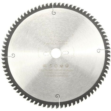 Diamwood – Lame de scie circulaire 305 mm – 80 dents trapézoïdales plates – Alésage 30/25/20 mm – Pour aluminium et bois tendre – Finition précise