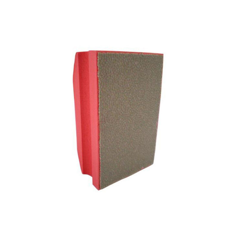 Diamwood Cale à Poncer Manuelle Diamantée avec Flexibilité et Polyvalence - 1 Unité - L. 90 x 55 mm - Grain 200 - Épaisseur Standard - Idéale pour Granit, Marbre, Verre - Couleur Rouge