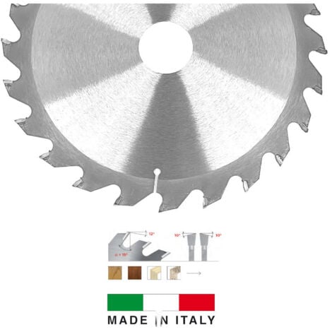 FIRST ITALIA Lame de Scie Circulaire HM D. 180 mm avec denture alternée - Alésage 30 mm - Épaisseur 2,5 mm - Idéale pour bois tendre et exotique