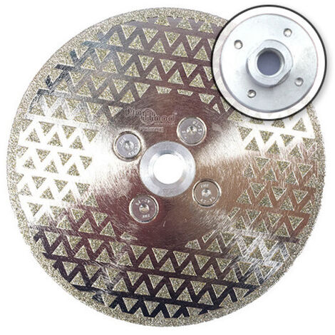 Diamwood – Disque diamant pour meuleuse 125 mm – Montage M14 – Hauteur segments 3 mm – Épaisseur jante 2,6 mm – Performance pour marbre et céramique