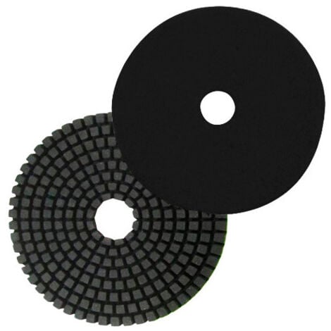 Diamwood Pad de Polissage Diamanté à Eau Auto-Agrippant - 125 mm - D.125 mm - Épaisseur : Souple - Grain BUFF - Pour Marbre, Granit, Pierre Naturelle - Haute qualité, Fabriqué en Allemagne