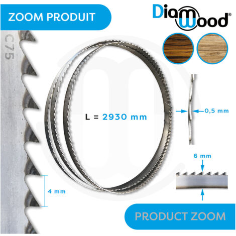 Lame De Scie à Ruban Bois PAE Réaffûtable 1712 X 6 X 0,5 X 4 Mm - Acier