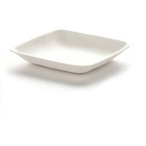 D-Work Verrines Carrées en Pulpe de Canne 65x65x11mm - Pack de 50 Biodégradables - Résistantes aux Aliments Froids et Chauds - Écologiques (1/3)
