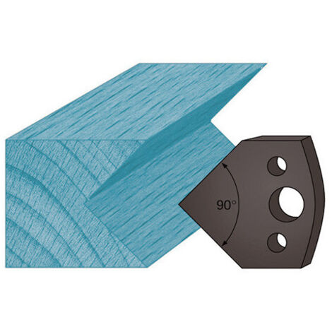 Diamwood Jeu de 2 contre-fers profilés en acier hauteur 38 x 4 mm chanfrein 45° pour porte-outils de toupie - Entraxe 24 mm - Compatible CMT, LEMAN, HOLZMANN (1/2)