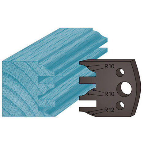 Diamwood Jeu de 2 Contre-Fers Profilés avec Acier de Haute Qualité - Ht. 38 x 4 mm - Dimensions 38 x 4 mm - Épaisseur 4 mm - Compatibilité avec Porte-Outils de Toupie (1/2)