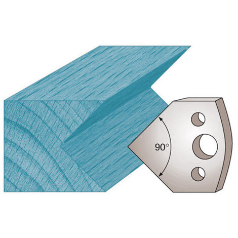 Diamwood Jeu de 2 Fers Profilés Ht. 40 x 4 mm Chanfrein 45° M127 - Acier SP - Dimensions 40 x 4 mm - Épaisseur 4 mm - Compatibilité avec porte-outils 50 mm