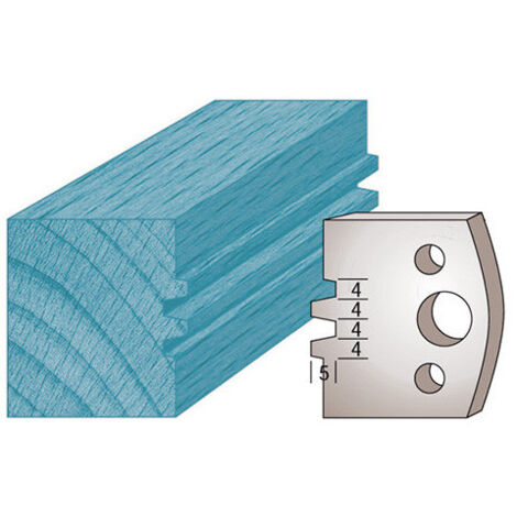 Diamwood Jeu de 2 fers profilés Ht. 40 x 4 mm bouvetage enture 4 mm M75 pour porte-outils de toupie - 2 pièces - Dimensions 40 x 4 mm - Épaisseur 4 mm - Compatible CMT, LEMAN, HOLZMANN