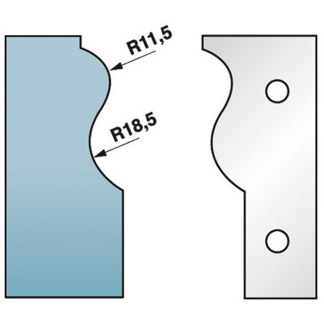Diamwood Jeu de 2 fers profilés avec Acier SP - 90 x 5,5 mm - 90 mm longueur, 5,5 mm largeur - 5,5 mm épaisseur - N°3 M590.303 - Compatible porte-outils toupie (1/2)