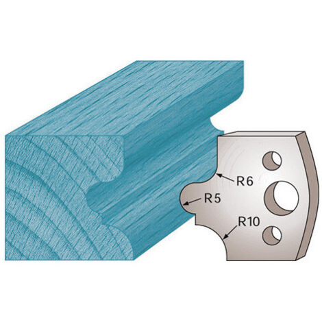 Diamwood Jeu de 2 fers profilés Ht. 40 x 4 mm congé à gorge M12 pour porte-outils - Acier SP - Entraxe 24 mm, compatible CMT, LEMAN, HOLZMANN, KITY - Professionnelle (1/2)