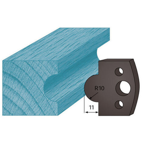 Diamwood Jeu de 2 Contre-Fers Profilés Ht. 38 x 4 mm Gueule de Loup A14 pour Porte-Outils Toupie - Acier - 38 x 4 mm - Qualité Professionnelle - Compatible avec CMT, LEMAN, HOLZMANN (1/2)