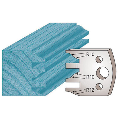 Diamwood Jeu de 2 fers profilés Acier SP compatible pour toupie - 40 x 4 mm - Entraxe 24 mm - Épaisseur 4 mm - M124 - Conception suisse engageant haute qualité