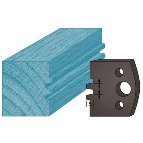 Diamwood Jeu de 2 Contre-fers Profilés Acier Ht. 38 x 4 mm Bouvetage Enture 4 mm A75 pour Porte-Outils de Toupie - 24 mm Entraxe - Épaisseur 4 mm - Idéal Pour BTP (1/2)