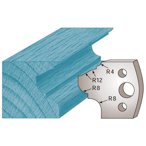 Diamwood Jeu de 2 fers profilés Acier SP Ht. 40 x 4 mm pour porte-outils toupie - Épaisseur 4 mm, entraxe 24 mm - Conception SUISSE pour usage professionnel. (1/2)