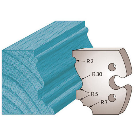 Diamwood Jeu de 2 fers profilés Acier SP - Moulure Louis XV Ht. 50 x 5,5 mm - Dimensions 50 mm x 5,5 mm - Épaisseur 5,5 mm - Entraxe 24 mm - Haute qualité professionnelle (1/2)