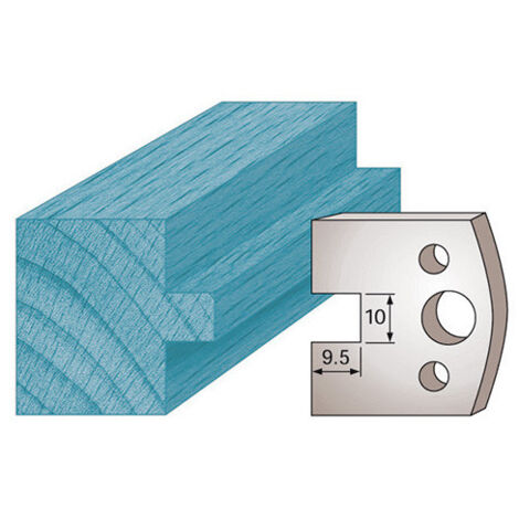 Diamwood Jeu de 2 fers profilés Ht. 40 x 4 mm avec languette 10 mm - Dimensions 40 x 4 mm - Épaisseur 4 mm - Compatible porte-outils type M92