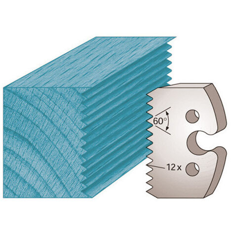 Diamwood – Jeu de 2 fers profilés Ht. 50 x 5,5 mm – Enture multiple 4 mm M203 – Compatible porte-outils toupie – Acier SP haute qualité