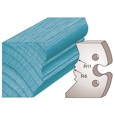 Diamwood Jeu de 2 fers profilés Ht. 50 x 5,5 mm mouchette de corniche M241 - Acier SP - Épaisseur 5,5 mm - Entraxe des trous 24 mm - Compatible avec CMT LEMAN KITY (1/2)