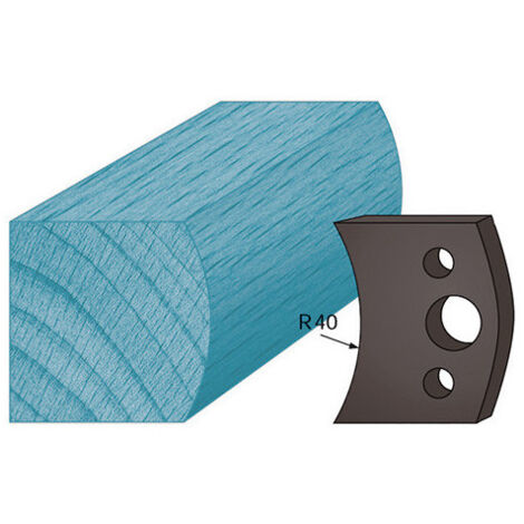 Diamwood Jeu de 2 Contre-fers Profilés pour Porte-outils de Toupie - Ht. 38 x 4 mm - Acier, Entraxe des trous 24 mm - Compatible 40 mm et 50 mm - Qualité Professionnelle Suisse (1/2)