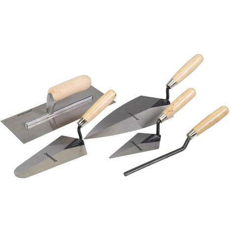 Centrale Brico Lot de 3 truelles rondes en acier, lame de 20 cm