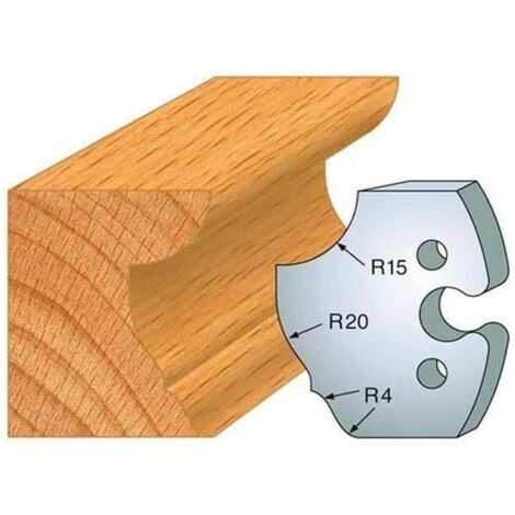 Diamwood Platinum Jeu De 2 Fers Profilés Ht. 50 X 5,5 Mm Profil/Contre-Profil M232 Pour Toupie
