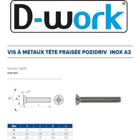 Lot De 200 Vis Universelles HELPMATE – Tête Fraisée, 4 X 50 Mm, Acier Inoxydable A2, Filetage Partiel – Intérieur/Extérieur