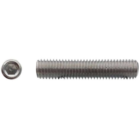 Lot De 10 Vis Sans Tête INOX A2 M3 X 4mm DIN 913 - BTR Bout Plat - Neuf
