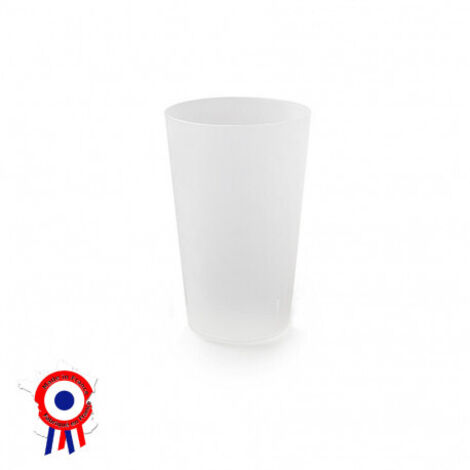 Lot de Verres Gobelets Réutilisables 33 cl (25 cl utile) en Polypropylène Sans BPA, Translucides, Résistants et Recyclables, Idéal Soirées, Bars, Événements et Professionnels - D-Work