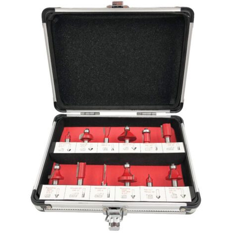 Coffret Alu de 12 Mèches de Défonceuse Carbure x Q. 8 mm - Efficace et robuste - Beast (1/3)