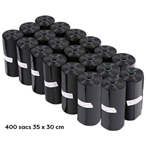 Animood Sacs à Crottes Chiens avec Protection Anti-Fuite - 400 Sacs (20 Rouleaux) - 35 x 30 cm - Épaisseur 8 microns - Compatible Pelle Animood - Couleurs Variées