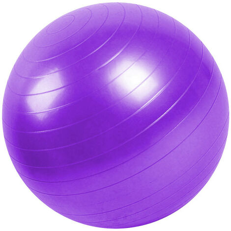 Ballon de grossesse, ballon de fitness, ballon d'équilibre, pilates D. 65 cm en PVC anti-éclatement (Violet) - D-Work