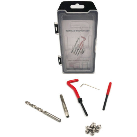 Beast Kit de Réparation de Filetage Hélicoil Inox M6 "PRO" 15 pièces en Coffret avec Outils en Acier HSS - Résistant à la Corrosion - Réparation de Filetages Endommagés (1/5)