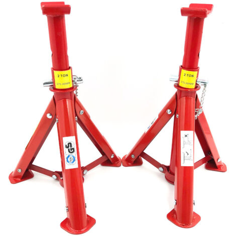 Jeu de Chandelles Acier Pliables 2000 kg Ht. 275 à 365 mm - Normes TUV - GS - 843020 - Beast (1/5)