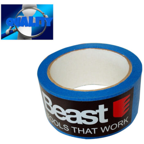 Ruban de Masquage Professionnel 48 mm x 50 m Blue Shark 80°C Anti UV - Précision et fiabilité - Beast (1/2)