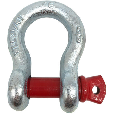Manille lyre à axe vissé CU : 3250 Kg 5/8 haute résistance coeff 5.1 en acier galvanisé - D-Work